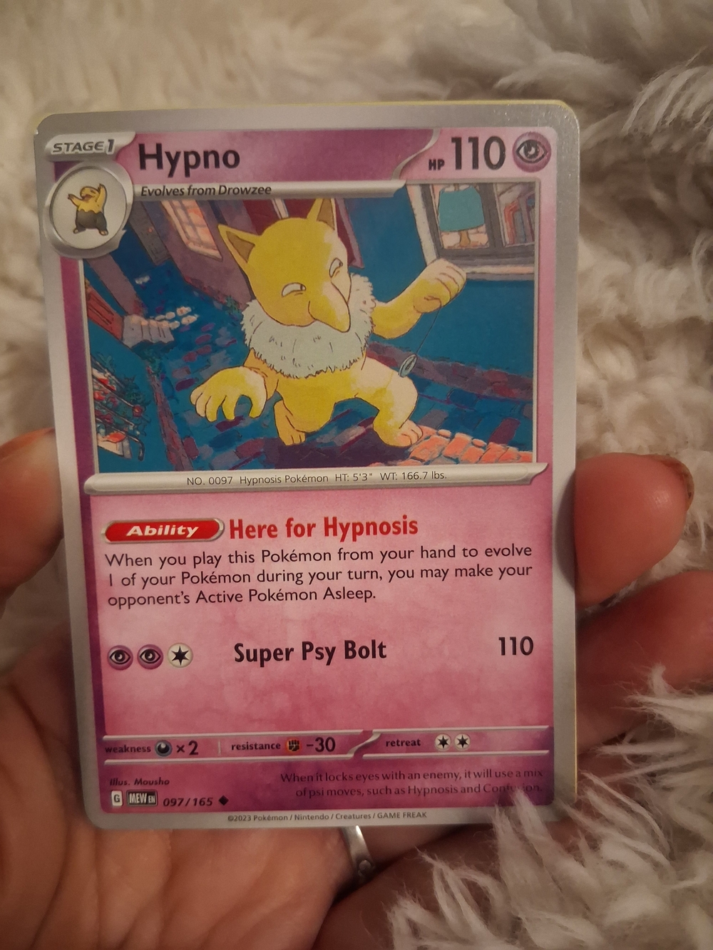 Normal Art Hypno Trading Card - Pink
